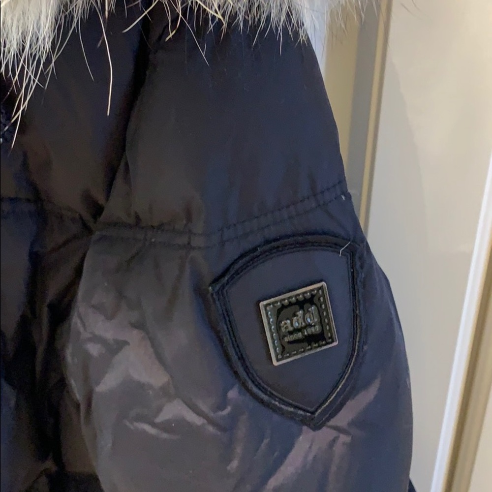 Add Short Down Jacket With Fur Hood Size Small - image 3